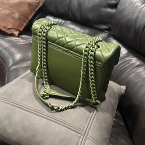 Olive leather Kurt Geiger hand bag. New without tags
